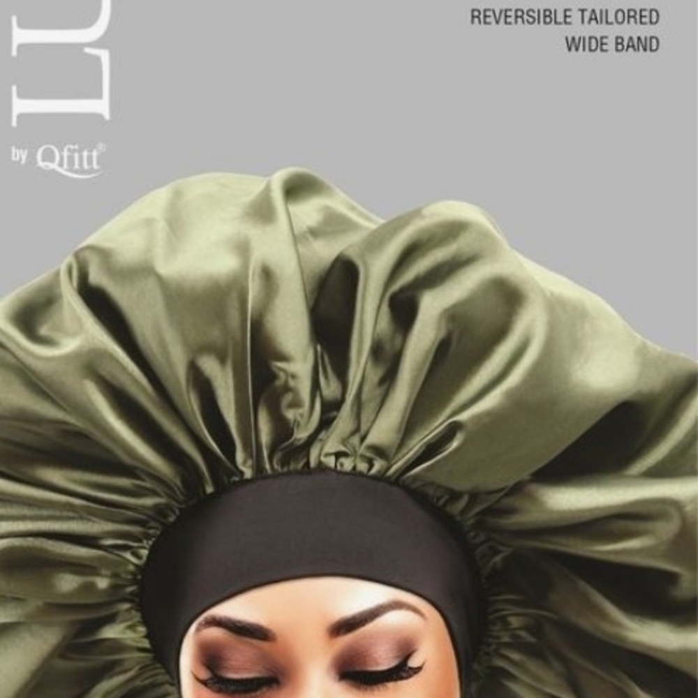 Olive Satin Hair Bonnet